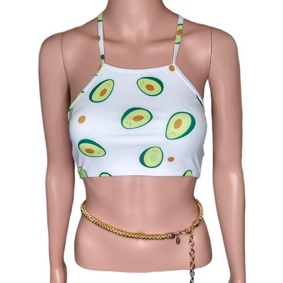 NWOT Avocado Halter Cropped Top size XXS/XS 90's Vintage Style - Picture 1 of 2